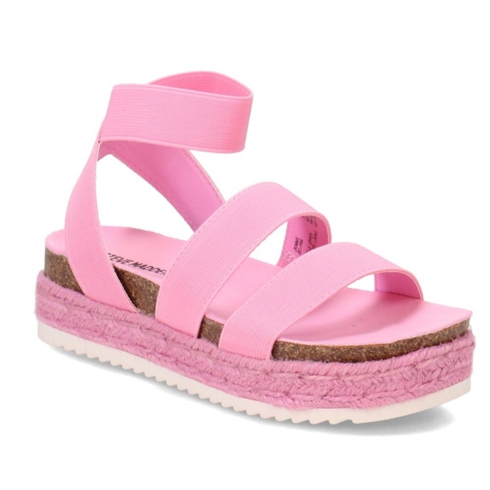 Steve Madden Pink Jkimmie Espadrille Platform Sandals Girls Size‎ 2 Kid